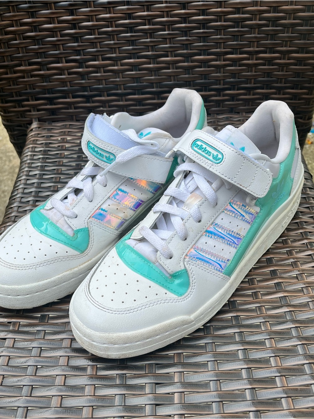 Adidas Forum Low Retro White Iridescent Sneakers - GX3398 - Picture 7 of 7